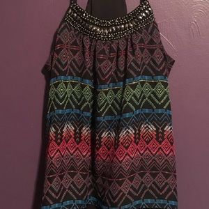 Studio Y gorgeous multi color hi-lo tank